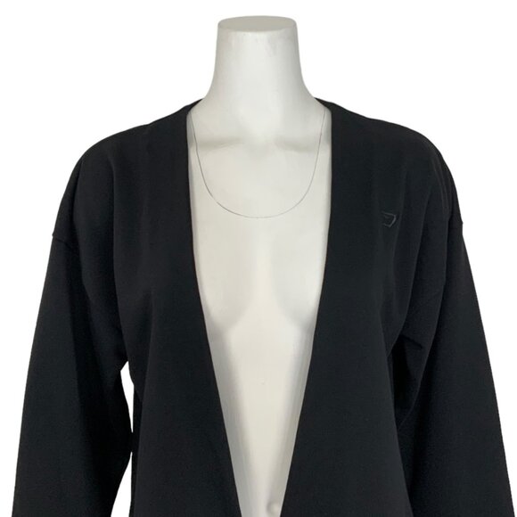 Gymshark x Whitney Simmons Oversized Robe XS Black Open Front Athleisure Lounge - Picture 8 of 12